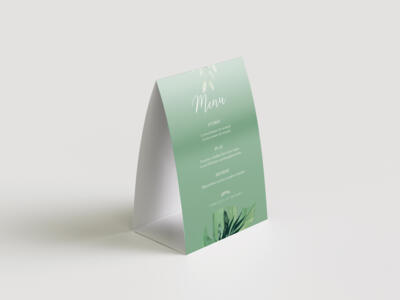 Menu mariage - chevalet de table